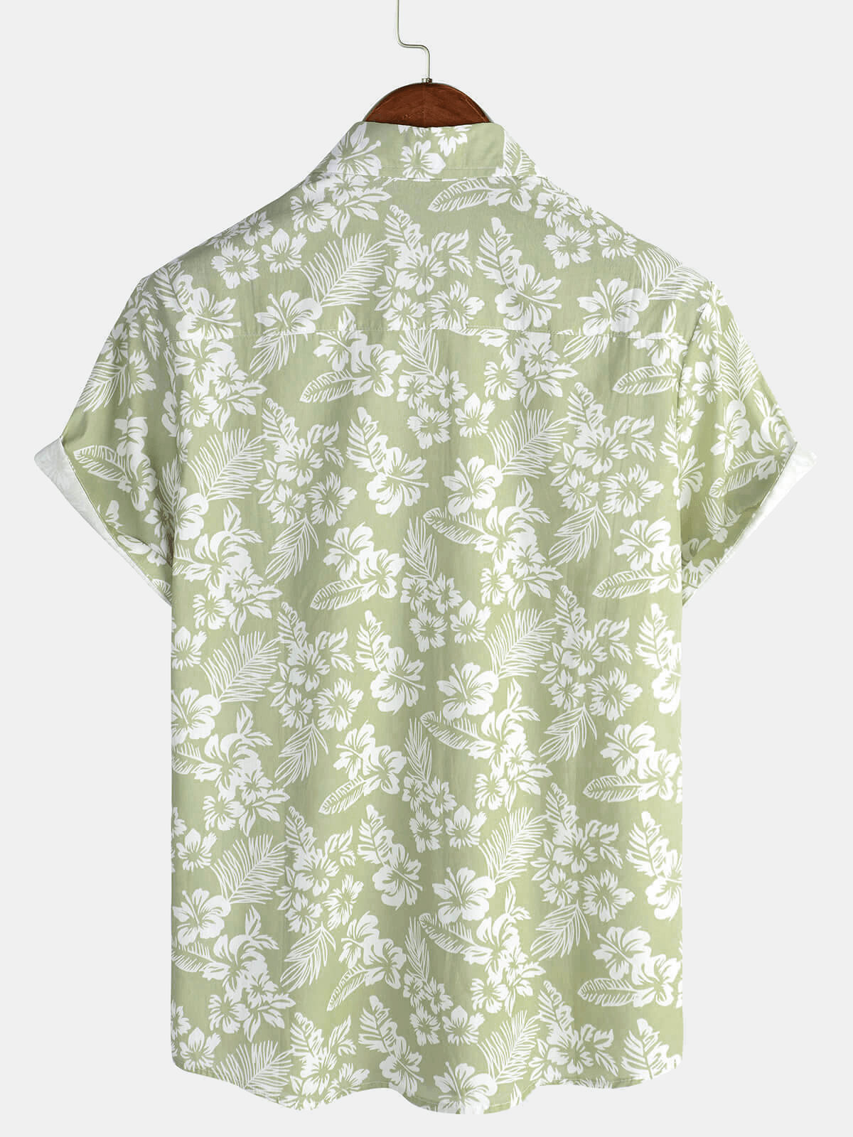 Hawaïblouse met korte mouwen en bloemenpatroon