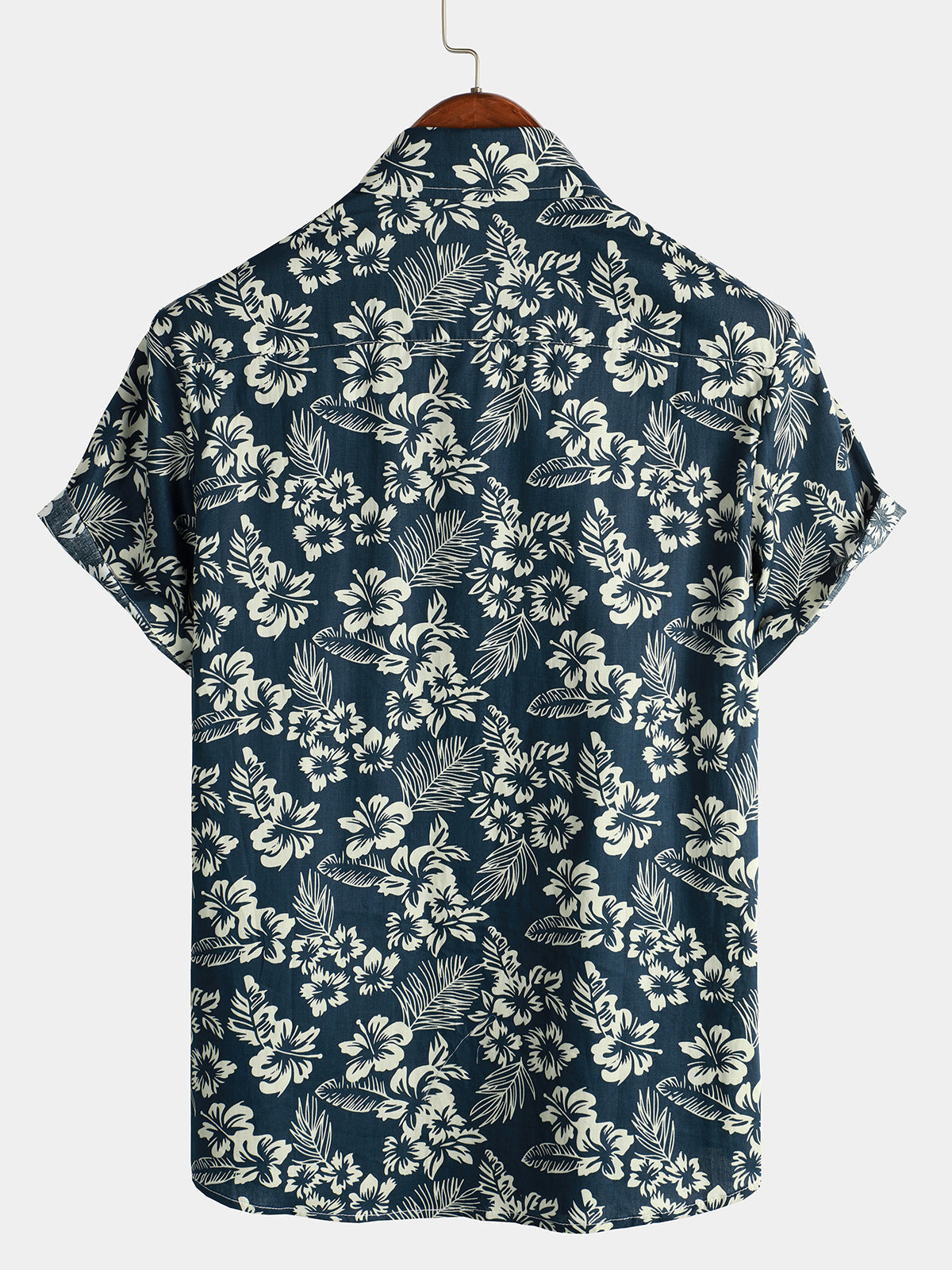 Katoenen Hawaii Overhemd met Korte Mouwen