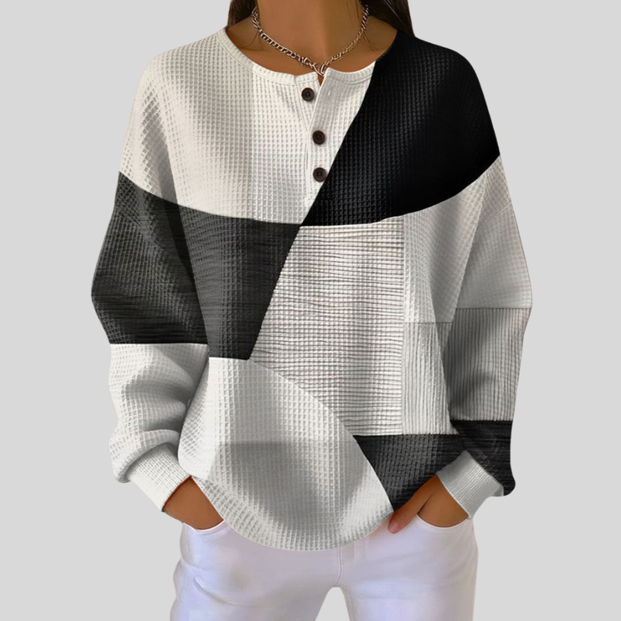 Rieneke | Wafelstructuur Henley-trui
