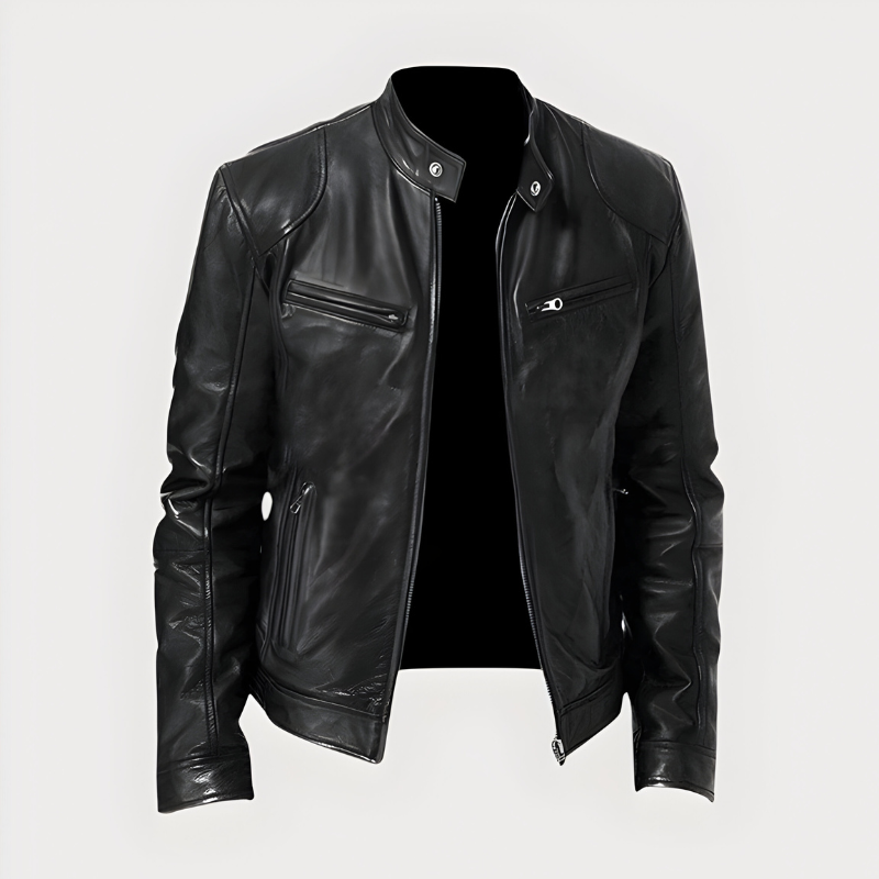 Joren™ | Klassieke bikerjas met rits