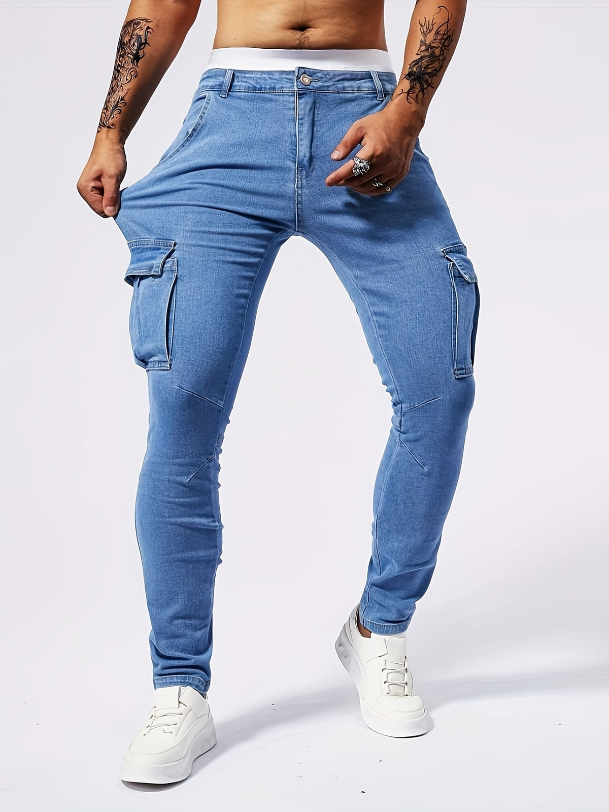 Laluna® | Slim Fit Cargo Jeans