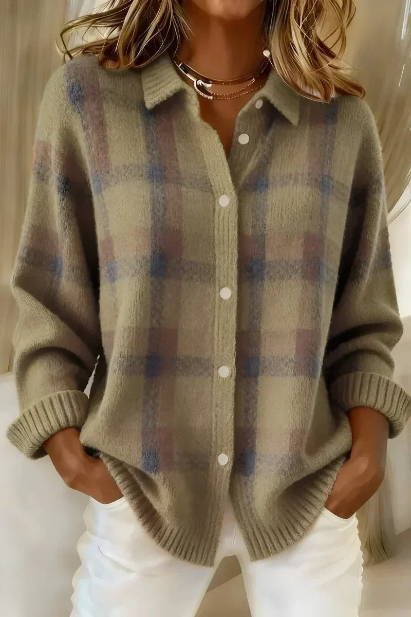 Nirvelle™ | Gezellige Geruite Cardigan