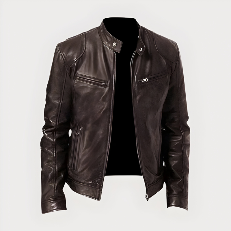 Joren™ | Klassieke bikerjas met rits