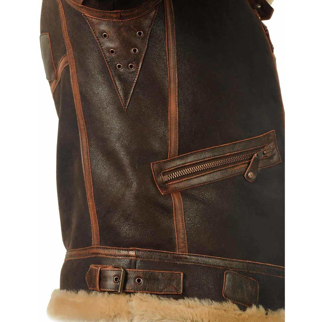 Eamon™ | Klassieke shearling aviator jas