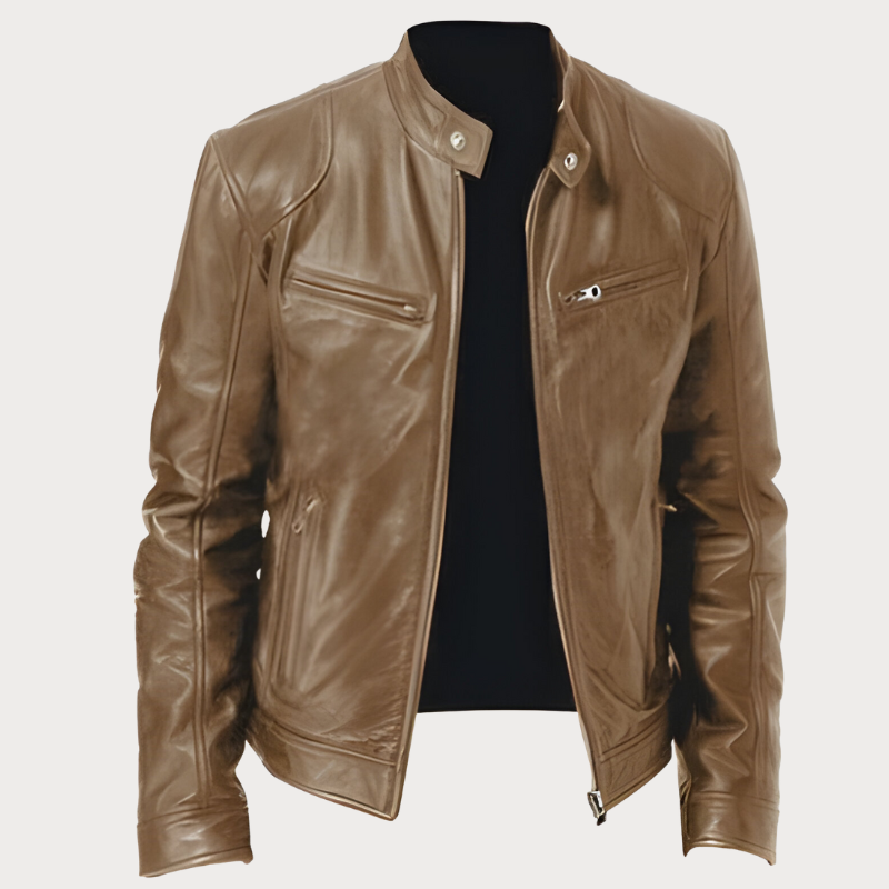 Joren™ | Klassieke bikerjas met rits