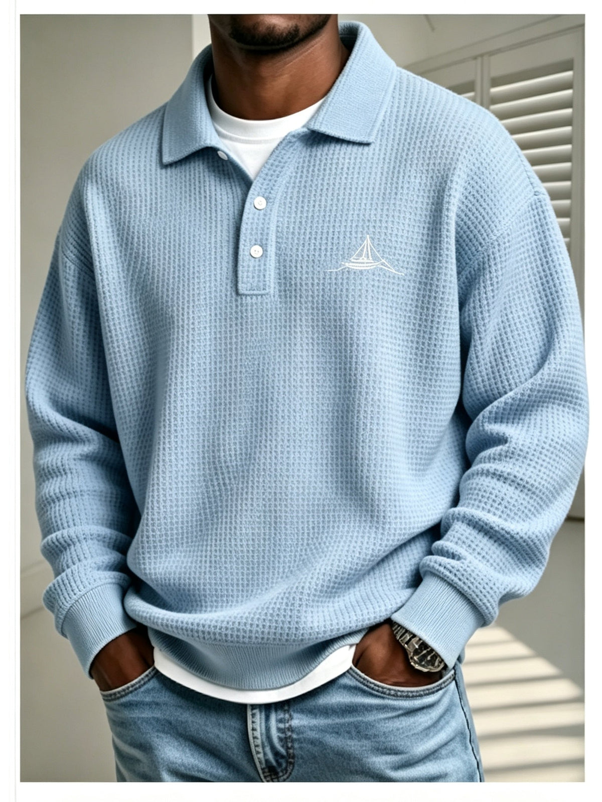 Doris | Wafelpolo Sweatshirt
