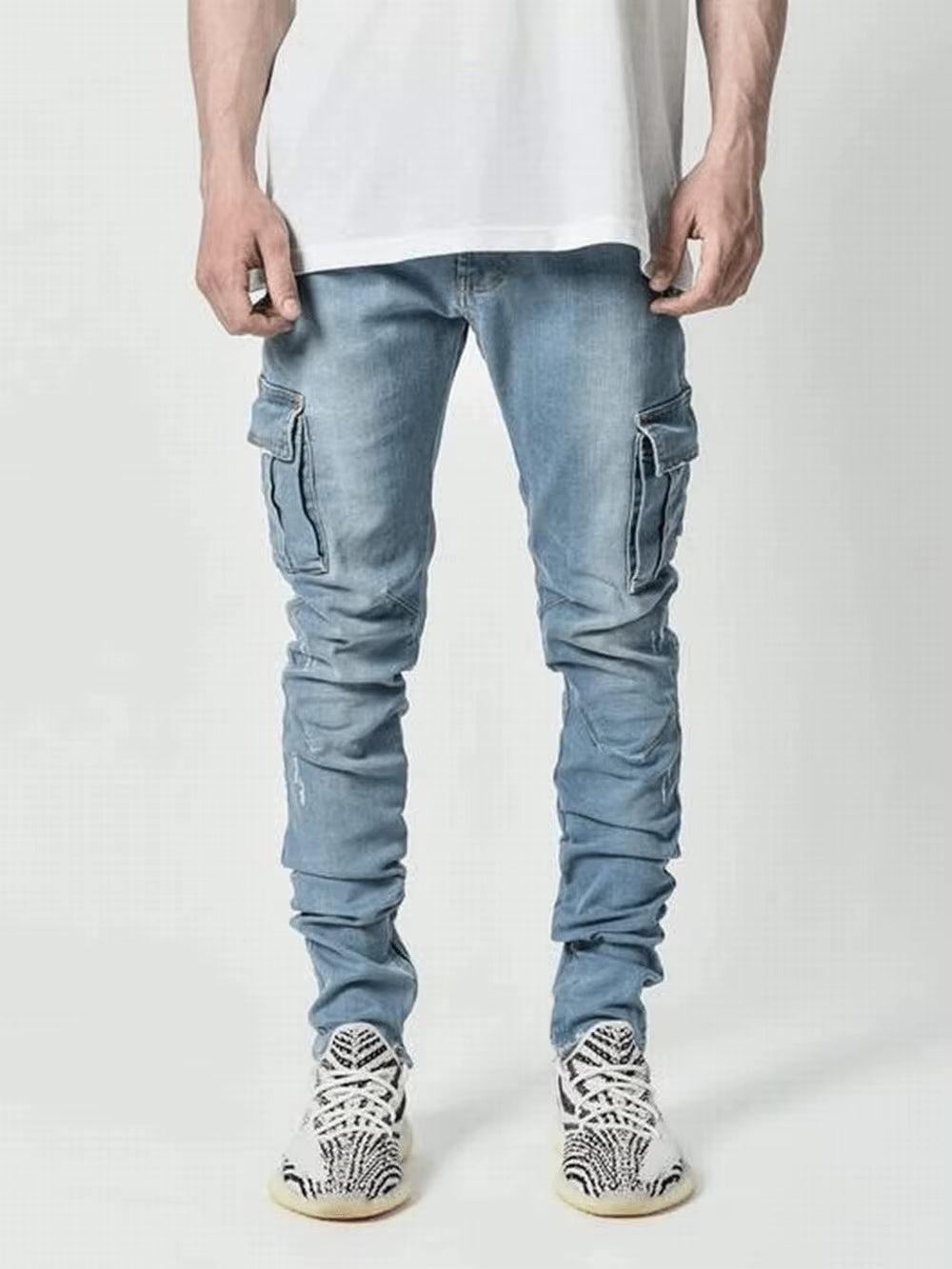 Laluna® | Cargo Street Elastic Jeans