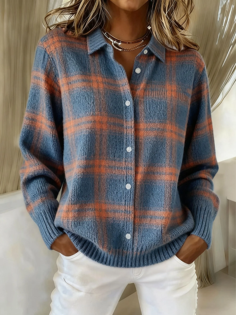 Avondale™ | Geruite Knopen Cardigan