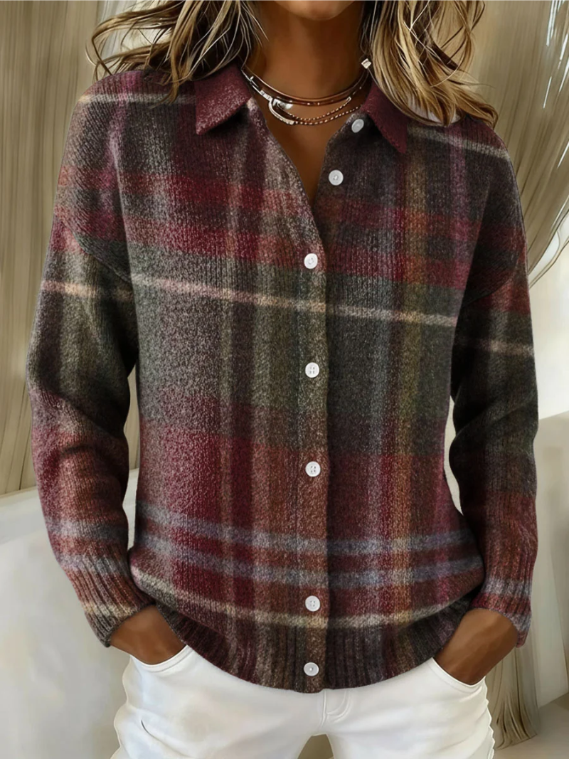 Beverley™ | Klassieke Geruite Cardigan