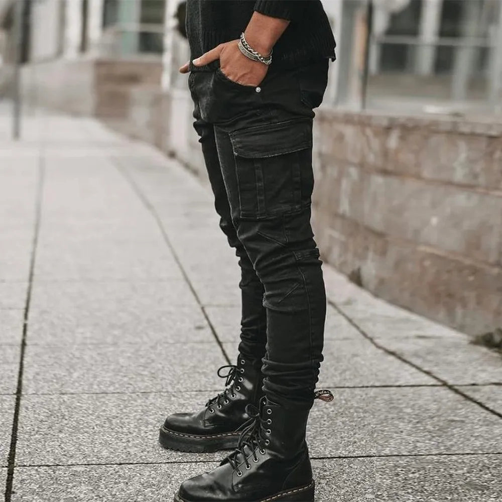Laluna® | Cargo Street Elastic Jeans