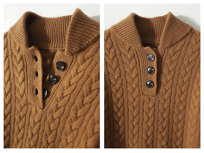 Arden Knop-Up Cashmere Trui
