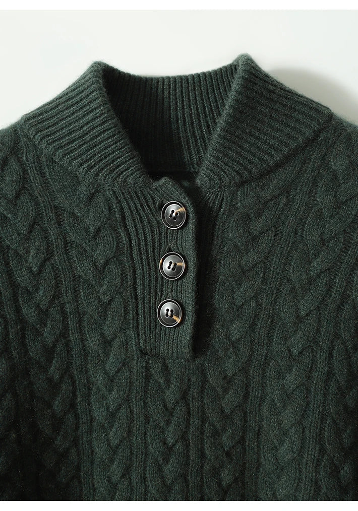 Arden Knop-Up Cashmere Trui