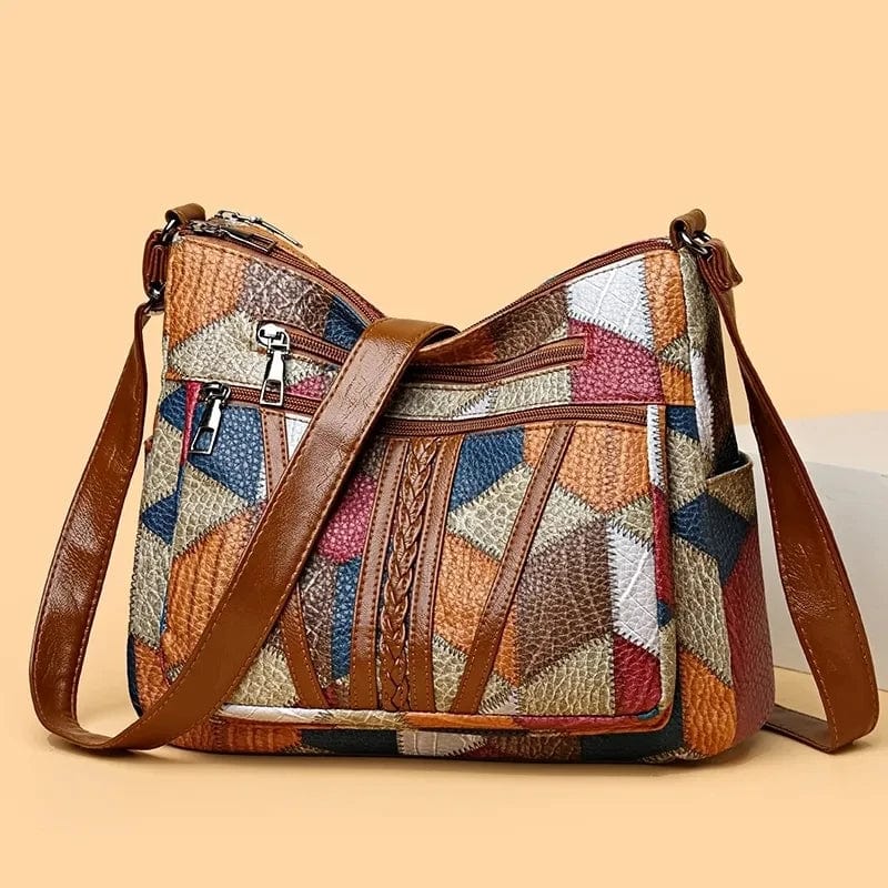 Laluna® | Mozaïek leren handtas