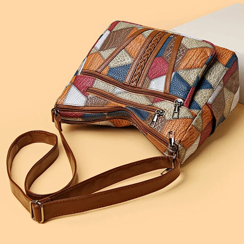 Laluna® | Mozaïek leren handtas