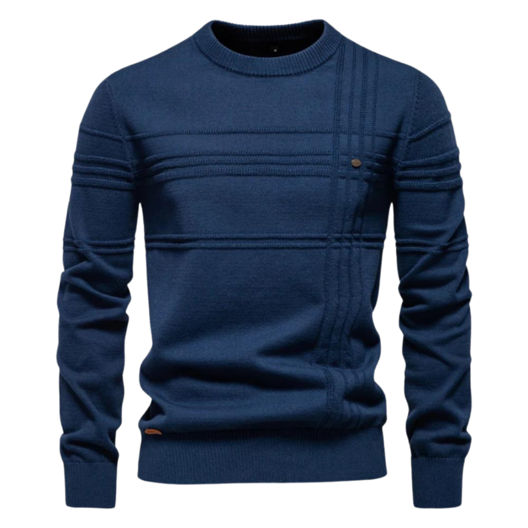 Laluna® | Katoenen Herentrui Met Streepdesign