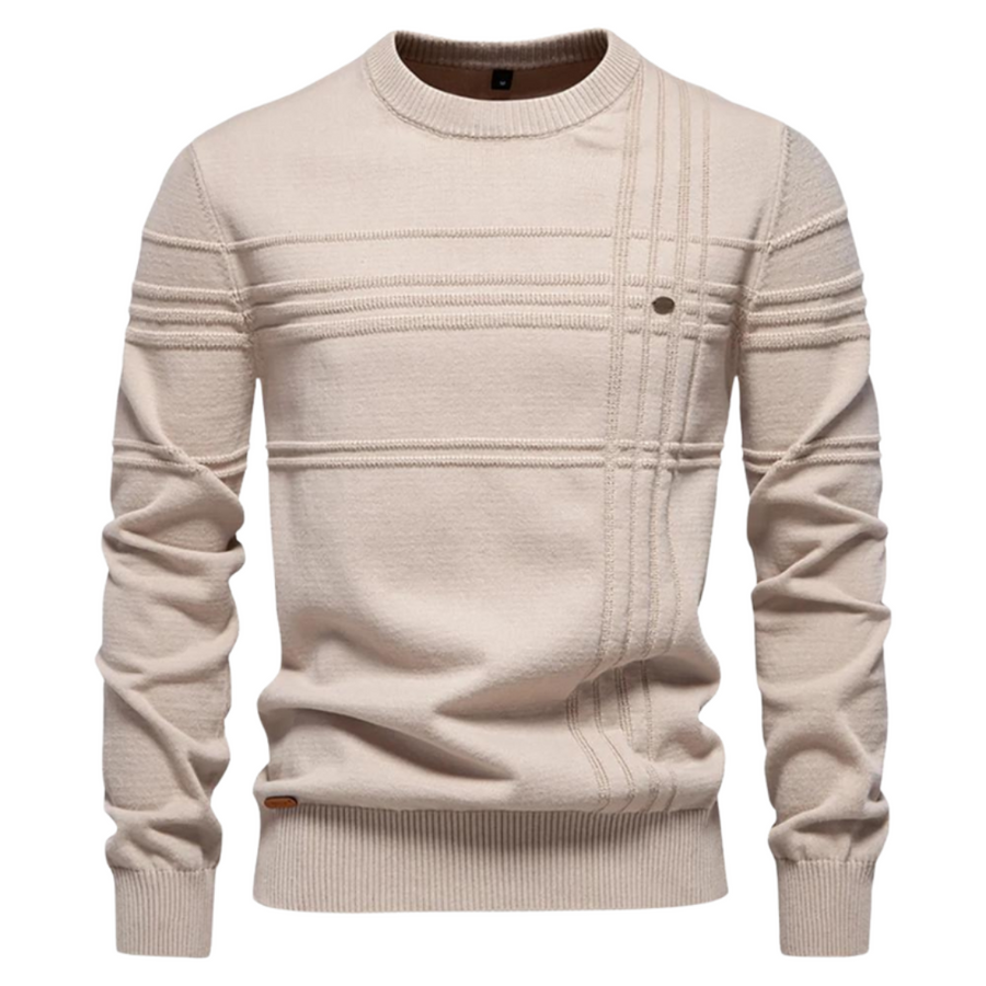 Laluna® | Katoenen Herentrui Met Streepdesign