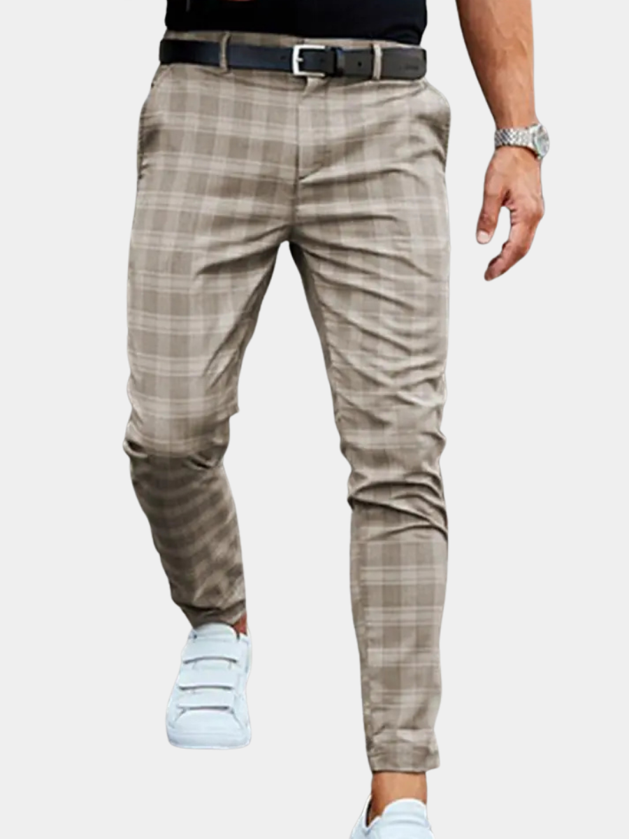 Casual Geruite Broek Voor Mannen