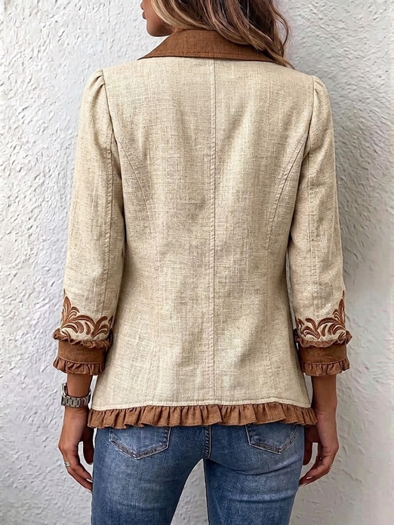 Dawncroft™ | Vintage Bohemian Bloemen Rimpel Jacket